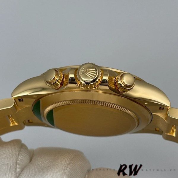 Rolex Daytona 116508 Yellow Gold Champagne Index Dial 40MM Mens Replica Watch