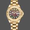 Rolex Yacht Master 169628 Yellow Gold Black MOP Dial 29MM Lady Replica Watch
