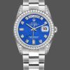 Rolex Day-Date 118389 Diamond Bezel Blue Dial 36MM Unisex Replica Watch