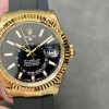 Rolex Sky Dweller 326238 Yellow Gold Black Dial 42mm Mens Replica Watch