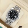 Rolex Datejust 126234 Fluted Bezel Black Diamond Dial 36MM Unisex Replica Watch
