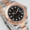 Rolex Yacht Master 116621 Black Dial Rose Gold Steel 40mm Mens Replica Watch