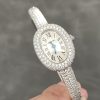 Cartier Baignoire HPI01607 Mini Model Silver Dial Iced Out Moissanite Best Replica (Wrist Size 15, 16, 17cm)