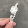 Cartier Baignoire HPI01607 Mini Model Silver Dial Iced Out Moissanite Best Replica (Wrist Size 15, 16, 17cm)