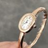 Cartier Baignoire de Cartier Rose Gold Silver Dial Mini Model Best Replica (Wrist Size 15, 16, 17cm)