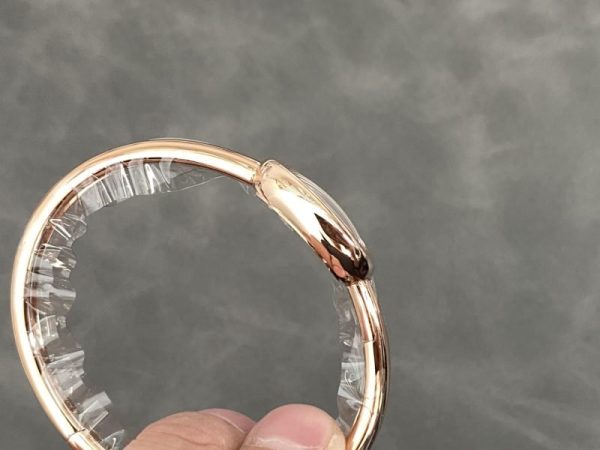 Cartier Baignoire de Cartier Rose Gold Silver Dial Mini Model Best Replica (Wrist Size 15, 16, 17cm)