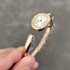 Cartier Baignoire de Cartier Rose Gold Silver Dial Mini Model Best Replica (Wrist Size 15, 16, 17cm)