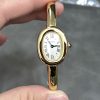 Cartier Baignoire de Cartier Yellow Gold Silver Dial Mini Model Best Replica (Wrist Size 15, 16, 17cm)
