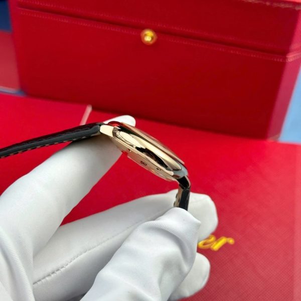 Cartier Ballon Bleu CRWGBB0009 Automatic Rose Gold Black Leather Strap Best Replica AF 36mm