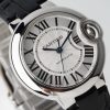 Cartier Ballon Bleu W6920085 White Dial Leather Quartz Movement Best Replica AF 33mm