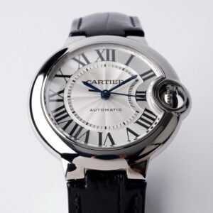 Cartier Ballon Bleu W6920085 White Dial Leather Quartz Movement Best Replica AF 33mm