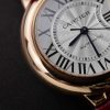 Cartier Ballon Bleu Rose Gold White Dial Pink Leather Replica 39mm