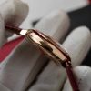 Cartier Ballon Bleu Rose Gold White Dial Pink Leather Replica 39mm