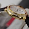 Cartier Ballon Bleu Yellow Gold Diamond Bezel Leather Replica 39mm
