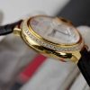 Cartier Ballon Bleu Yellow Gold Diamond Bezel Leather Replica 39mm