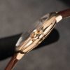Cartier Ballon Bleu W6920037 Rose Gold Brown Dial Leather Strap Best Replica AF 42mm