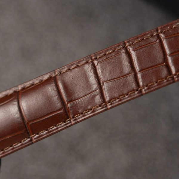 Cartier Ballon Bleu W6920037 Rose Gold Brown Dial Leather Strap Best Replica AF 42mm