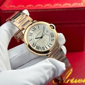 Cartier Ballon Bleu WGBB0039 Rose Gold White Dial Best Replica AF 42mm