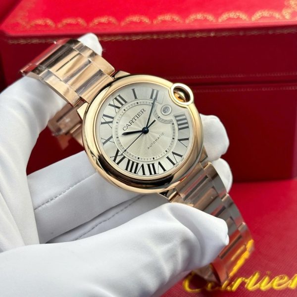 Cartier Ballon Bleu WGBB0039 Rose Gold White Dial Best Replica AF 42mm