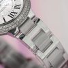 Cartier Ballon Bleu WE902065 White Dial Custom Natural Diamond Bezel Best Replica 33mm