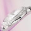 Cartier Ballon Bleu WE902065 White Dial Custom Natural Diamond Bezel Best Replica 33mm