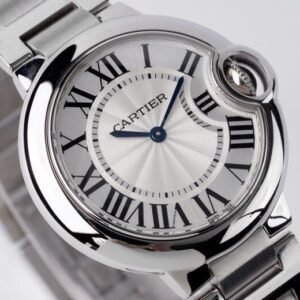 Cartier Ballon Bleu W6920084 White Dial Bracelet Best Replica AF 33mm