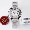 Cartier Ballon Bleu W6920084 White Dial Bracelet Best Replica AF 33mm