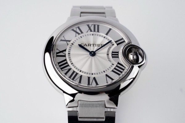 Cartier Ballon Bleu W6920084 White Dial Bracelet Best Replica AF 33mm