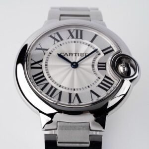 Cartier Ballon Bleu W6920084 White Dial Bracelet Best Replica AF 33mm