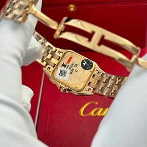 Cartier Panth??re Ladies Rose Gold MOP Dial Diamond Bezel Best Replica AF 27mm x 36mm