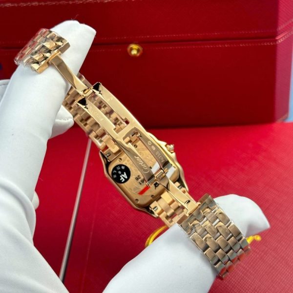 Cartier Panth??re Ladies Rose Gold MOP Dial Diamond Bezel Best Replica AF 27mm x 36mm