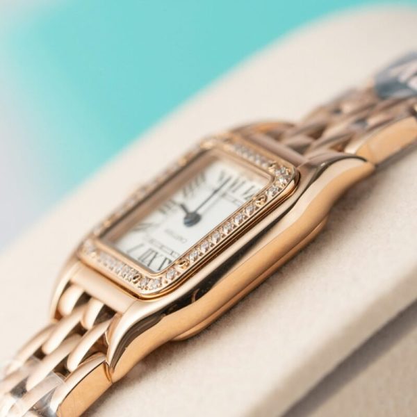 Cartier Panth??re WJPN0049 Rose Gold Diamond Bezel Ladies Replica BVF 22mm x 30mm