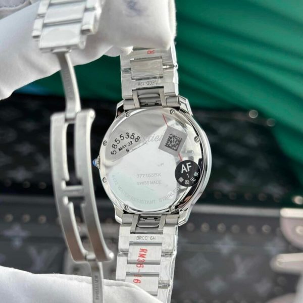 Cartier Ronde Must White Dial Steel Bracelet Best Replica AF 36mm