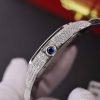 Cartier Santos Blue Dial Custom Moissanite Case Large Model Best Replica BVF 39.8mm