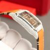 Cartier Santos Large Model Brown Dial Custom Moissanite Case Best Replica 39.8mm