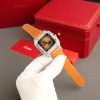 Cartier Santos Large Model Brown Dial Custom Moissanite Case Best Replica 39.8mm