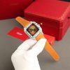 Cartier Santos Large Model Brown Dial Custom Moissanite Case Best Replica 39.8mm