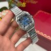 Cartier Santos WSSA0063 Blue Dial Medium Model Best Quality Replica BVF 35.1mm