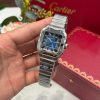 Cartier Santos WSSA0063 Blue Dial Medium Model Best Quality Replica BVF 35.1mm