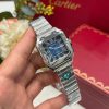 Cartier Santos WSSA0063 Blue Dial Medium Model Best Quality Replica BVF 35.1mm