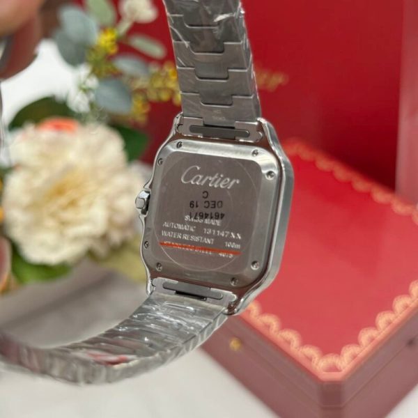 Cartier Santos WSSA0063 Blue Dial Medium Model Best Quality Replica BVF 35.1mm
