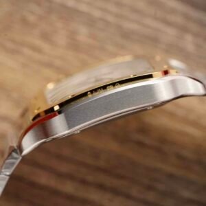 Cartier Santos Two Tone Yellow Gold White Dial Large Model Best Replica BVF 39.8mm