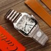 Cartier Santos Large Model White Dial Best Replica BVF 39.8mm