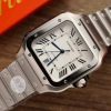 Cartier Santos Large Model White Dial Best Replica BVF 39.8mm