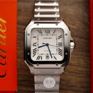Cartier Santos Large Model White Dial Best Replica BVF 39.8mm