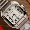 Cartier Santos Large Model White Dial Best Replica BVF 39.8mm