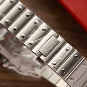 Cartier Santos Large Model White Dial Best Replica BVF 39.8mm