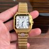 Cartier Santos WGSA0029 Yellow Gold White Dial Large Model Best Replica BVF 39.8mm