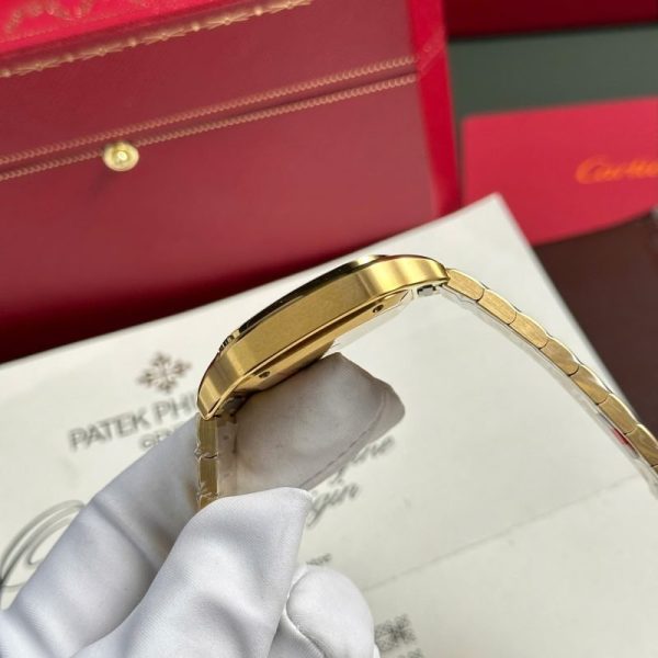 Cartier Santos WGSA0030 Yellow Gold White Dial Medium Model Best Replica BVF 35.1mm