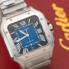 Cartier Santos Blue Dial Large Model Best Replica BVF 39.8mm